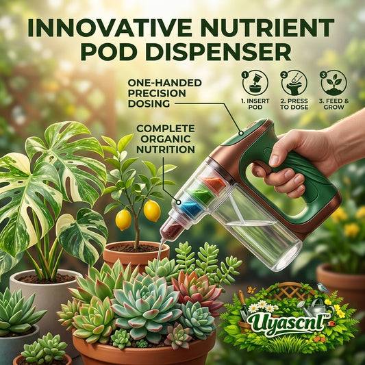 Uyascnl™ Innovative Nutrient Pod Dispenser – Precision One-Handed Plant Fertilizer Tool for Succulents & Indoor Houseplants – Easy Dosing System for Complete Organic Nutrition, Ergonomic Gardening Gadget